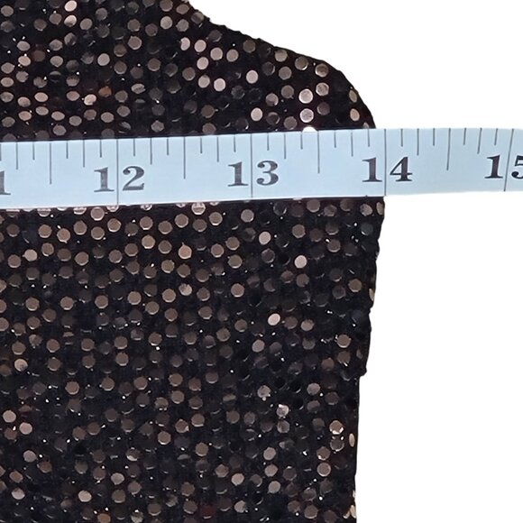 Paper Moon Bronze Sequin Cocktail Party Bodycon Mini Dress Size Small - Picture 3 of 7